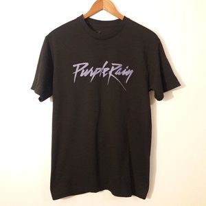 Prince Purple Rain Black T-shirt Size Medium